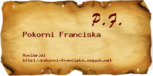 Pokorni Franciska névjegykártya